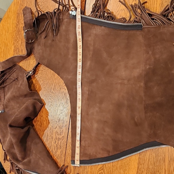 Brown Suede Fringe Chaps - Picture 10 of 11